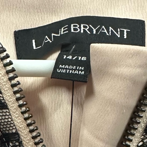 Lane Bryant Full Zip Up Lace Accent Lined Jacket Light Pink and Black Womens 14 - Picture 8 of 14